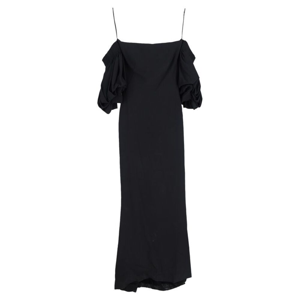 Alexander Mcqueen Maxi Off-Shoulder Dress in Black Viscose